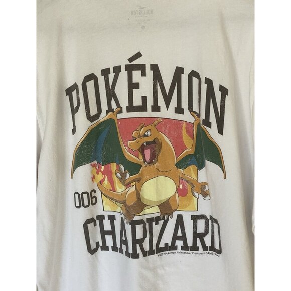 Hollister Pokemon Charizard White Short Sleeve T-Shirt Men's XL 2022 - Picture 7 of 7